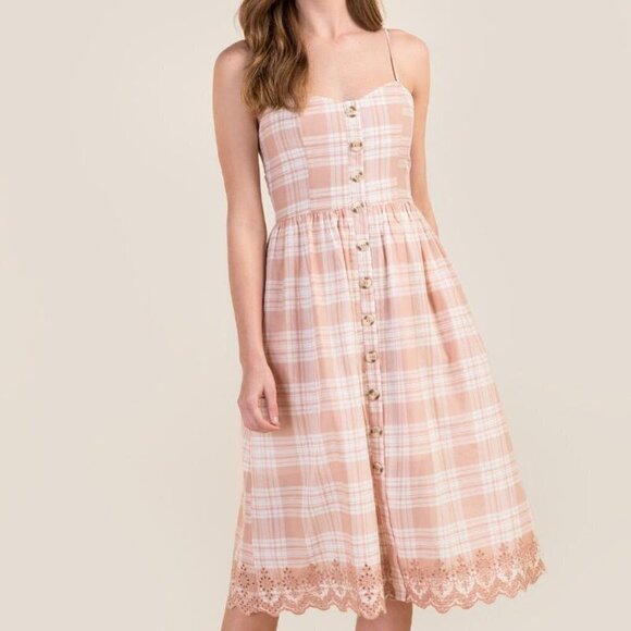 Francesca's Hartley Button Front Midi Dress!! - Picture 1 of 13